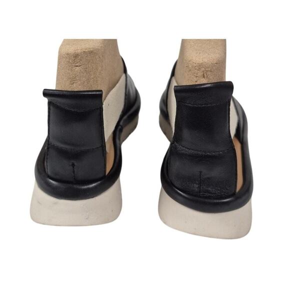 The Flexx WAT IS WAV 2 Black Foulard 7.5 EUC Open Toe Leather Slingback Sandal - Picture 3 of 7